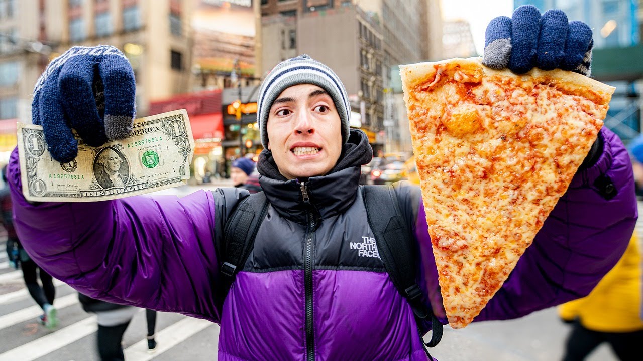 UN DÍA COMIENDO POR 1$ 🍕 | ¿Es totalmente imposible