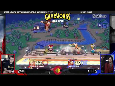 For Glory Friday #91 - Shoe (Zero Suit Samus) Vs. Nite$ (Diddy Kong, Sheik) - Losers Finals