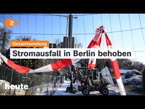 heute 19:00 Uhr vom 07.01.2026 Stromausfall in Berlin behoben, USA kapert Öltanker, Arbeitsmarkt
