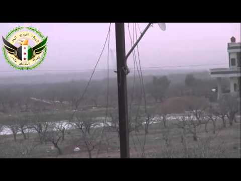 استهداف دبابة لقوات النظام من قبل الفرقة 13 على جبهة مورك في محافظة حماة