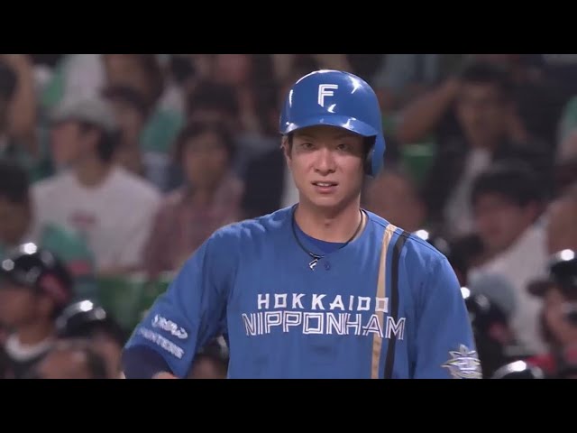 【5回表】チャンスで決めた!! ファイターズ・松本剛 レフトへのタイムリーヒットで追加点!!  2023年8月13日 福岡ソフトバンクホークス 対 北海道日本ハムファイターズ