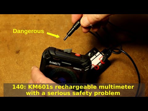 140 - Review of the Kaiweets KM601s rechargeable smart multi-meter with a serious safety problem