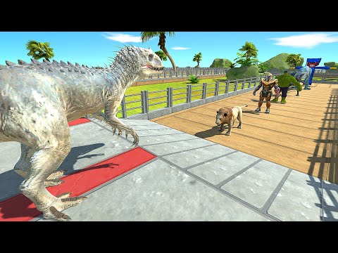 INDOMINUS REX OASIS DEATH RUN - Animal Revolt Battle Simulator