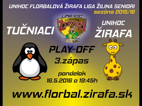 Živé vysielanie:  TUČNIACI - Unihoc Žirafa -:-, UFŽL Žilina 3. z. semifinále