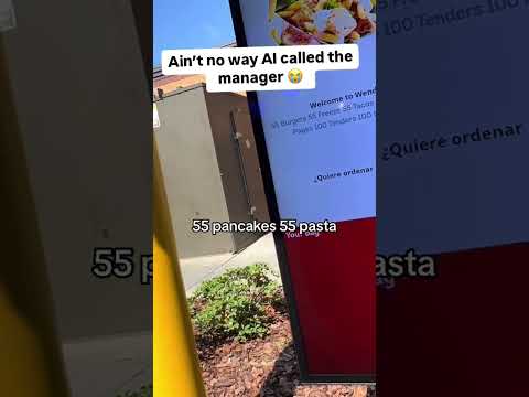 55 burger and 55 fries with Wendy’s fresh AI 🤣