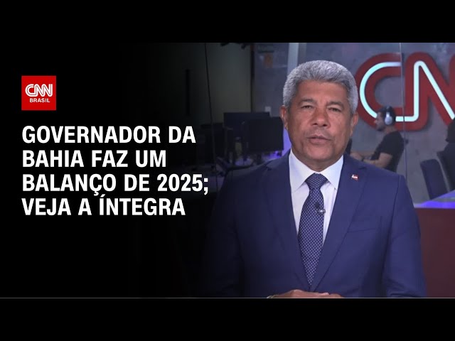 Jerônimo Rodrigues faz um balanço de 2025; veja a íntegra | CNN PRIME TIME