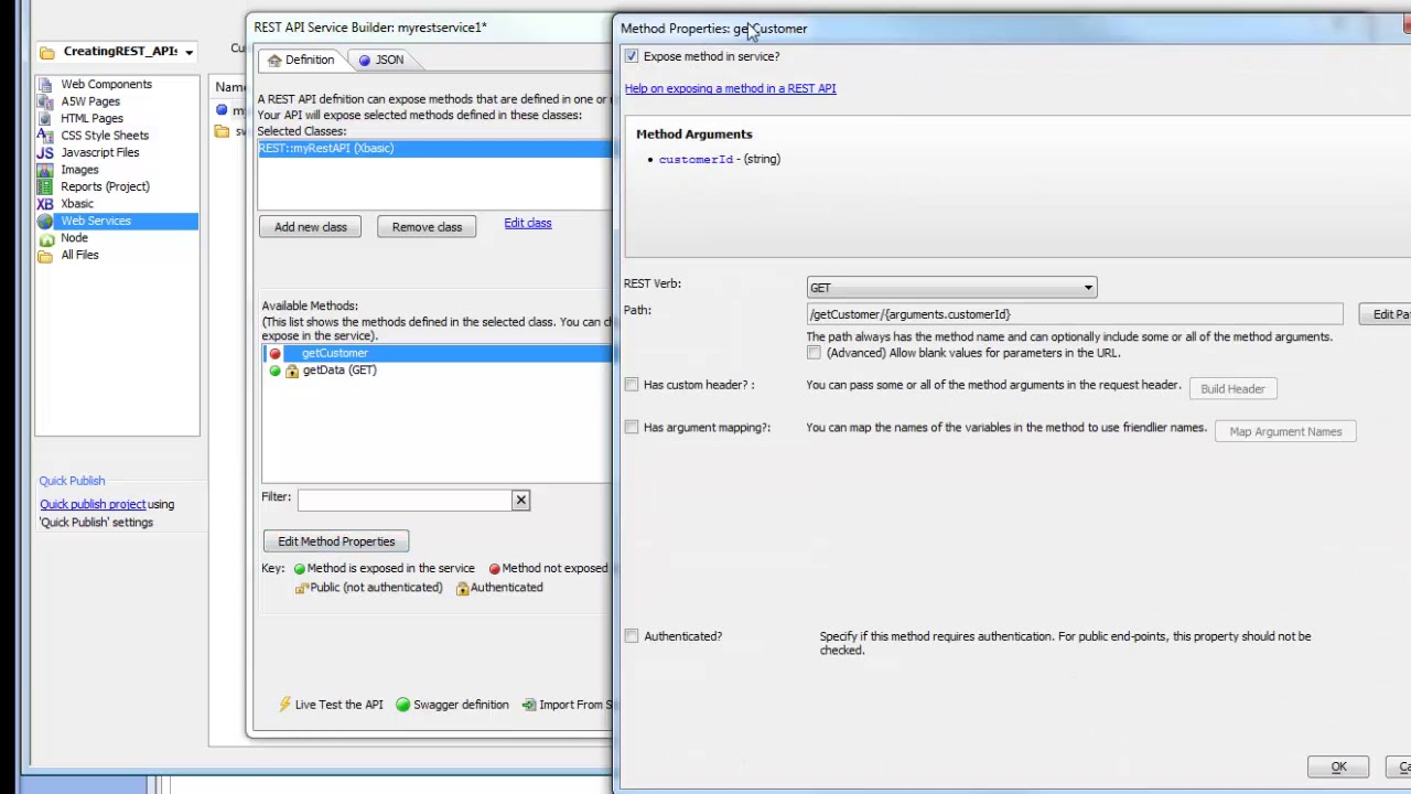 Creating a REST API - Passing parameters to a method