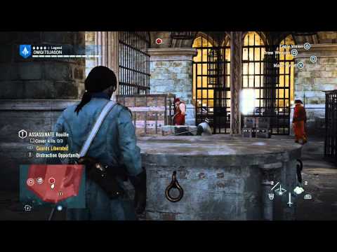 Assassin's Creed Unity - September Massacre: Assassinate Rouville & Death Cutscene, Guards Liberated