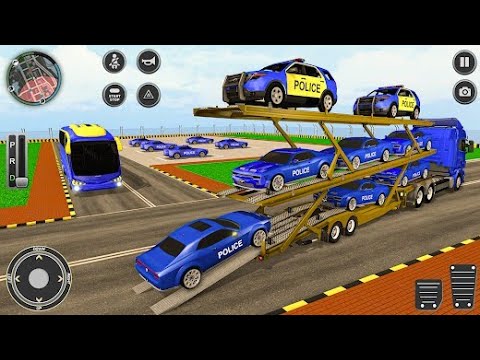 Transporting Cop Vehicles In Cargo Plain - Police Car Transport Simulator #2 - Android Gameplay