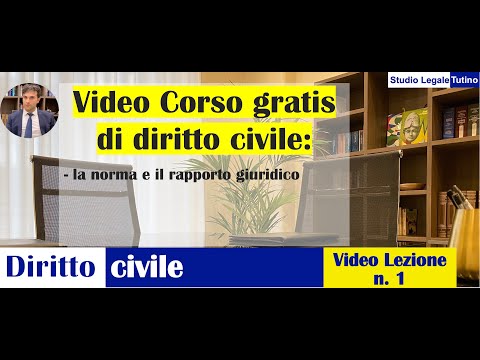 Diritto Civile - Video lezione n.1: La norma e il rapporto giuridico