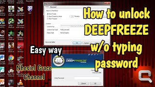 How to unlock DEEPFREEZE your computer without typing your password | windows 7 | Tutorial |