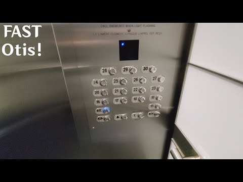 FAST but Modded 1960's Otis VIP Traction Elevators at 500 Place D'Armes. - Montreal QC