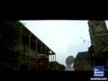 Raw Video: Pieces of Roof Fly at Crew