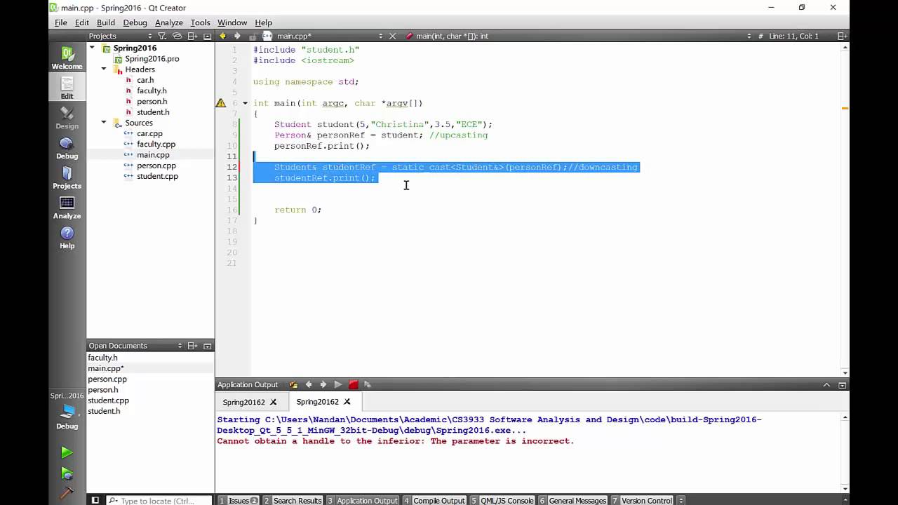 13-upcasting and downcasting with pointers