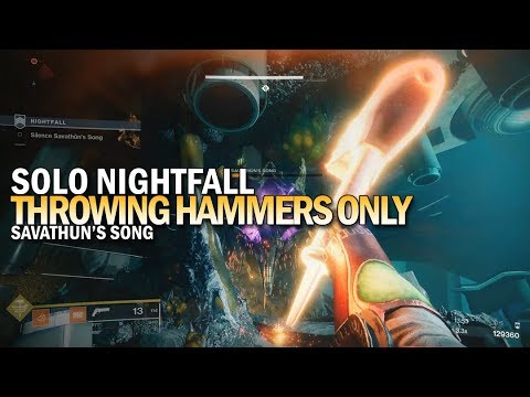 Solo Throwing Hammers Only Nightfall "Savathun's Song" [Destiny 2 Joker's Wild]
