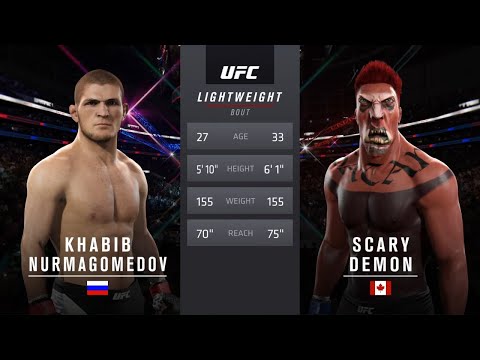 Khabib Nurmagomedov vs. Scary Demon - EA sports UFC 2 - Crazy UFC 👊🤪