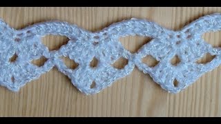 Simple lace left handed crochet pattern [advanced]