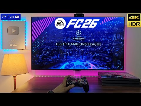 EA FC26 on PS4 PRO Looks Amazing | UEFA CHAMPIONS LEAGUE Gameplay 4K HDR 60FPS