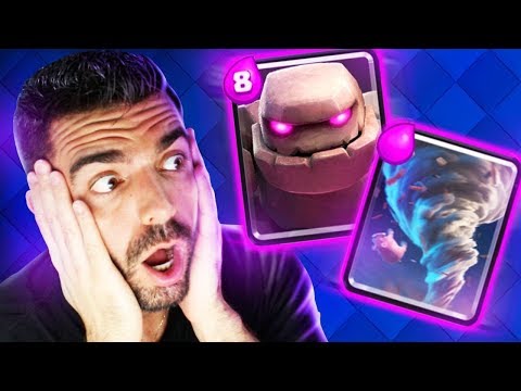 NOVO DECK DE GOLEM COM TORNADO NO CLASH ROYALE!