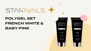 Sada STARNAILS Polygel Set French White & Baby Pink