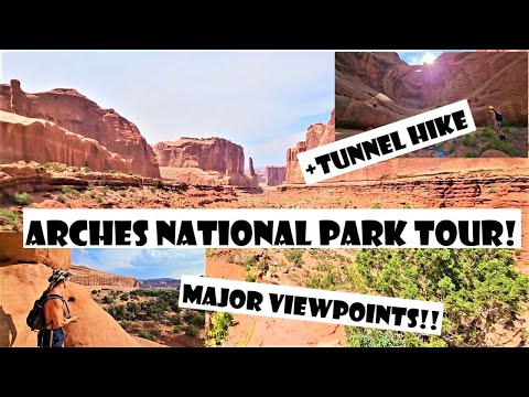 ARCHES NATIONAL PARK TOUR!! BEST VIEWPOINTS [DRIVING] + Ring ARCH and TUNNEL HIKE--4K