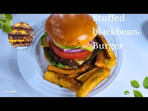 Stuff blackbean Burger recipe/ blackbean Burger/ vegetarian Burger/ high protein Burger