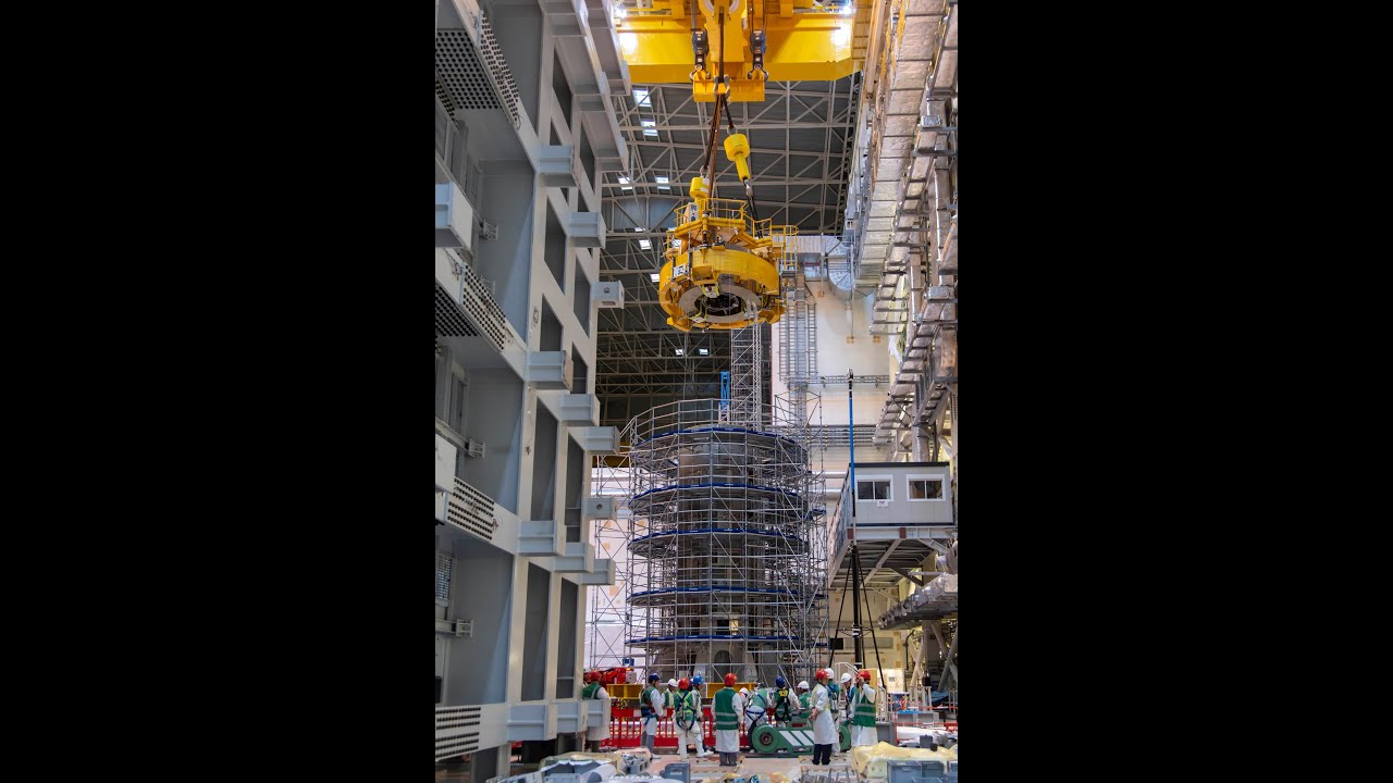 Assembly timelapse: central solenoid gets taller