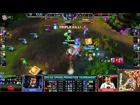 Doublelift First Blood Quadra Kill - CLG vs Curse Academy