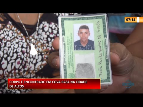 Corpo de jovem é encontrado em cova rasa em Altos 01 03 2021
