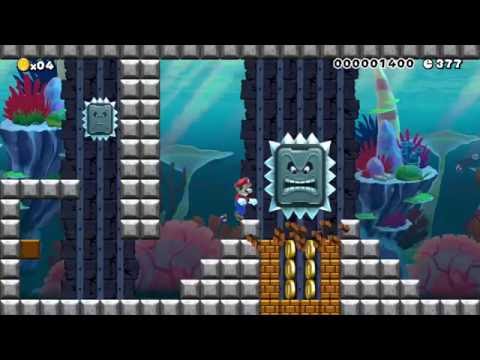 Super Mario Maker Levels: "Underwater Thwomps"