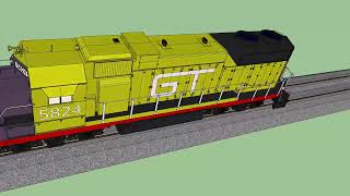 SketchUp EMD GP40 diesel loco 3D model from 3D Warehouse