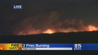 Evacuations as fire rips through Napa County, California