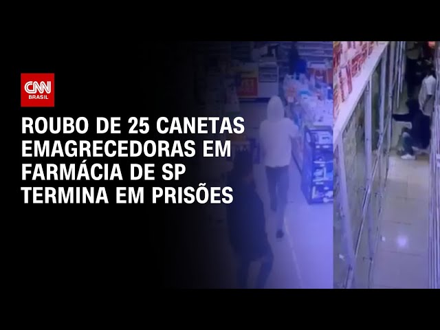 Cinco homens são presos após roubarem 25 canetas emagrecedoras em SP | LIVE CNN