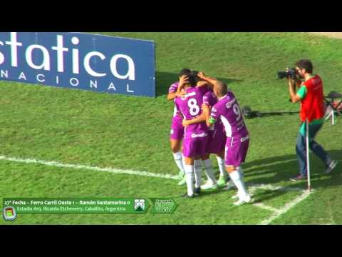 Gol de Andrés Alderete:  #Ferro 1 - #Santamarina 0