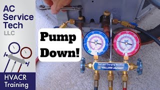 HVAC PUMP DOWN Procedure of Air Conditioner! STEP by STEP!