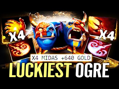 🔥 Luckiest Ogre Magi OFFLANE — 4x MIDAS 4x STUN + DAGON WTF Broken Hero Dota 2 Pro