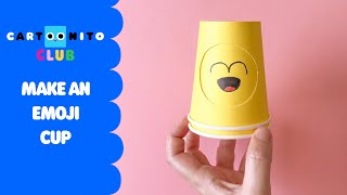 Easy Tutorial: How to Make an Emoji Cup | Clip Title | Cartoonito UK 🇬🇧