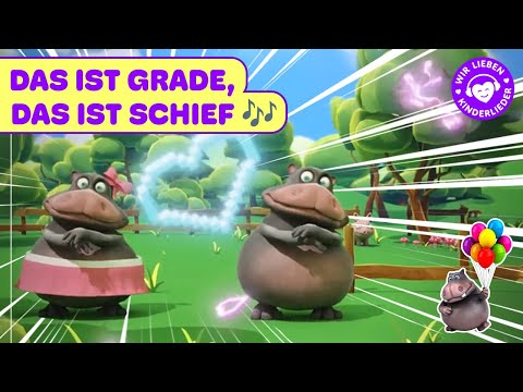 Das ist grade, das ist schief 🎶 Sing mit HipPo-Pop feat. Nilpferd über Gegensätze!