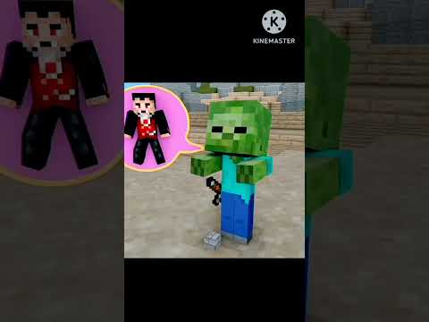 Baby Zombie becomes a vampire hunter #minecraftanimation #shortsvideo #shorts