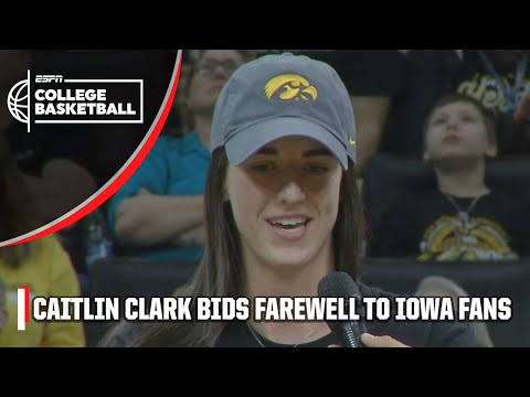 Cailtin Clark bids farewell to Iowa fans ???? | ESPN College Basketball