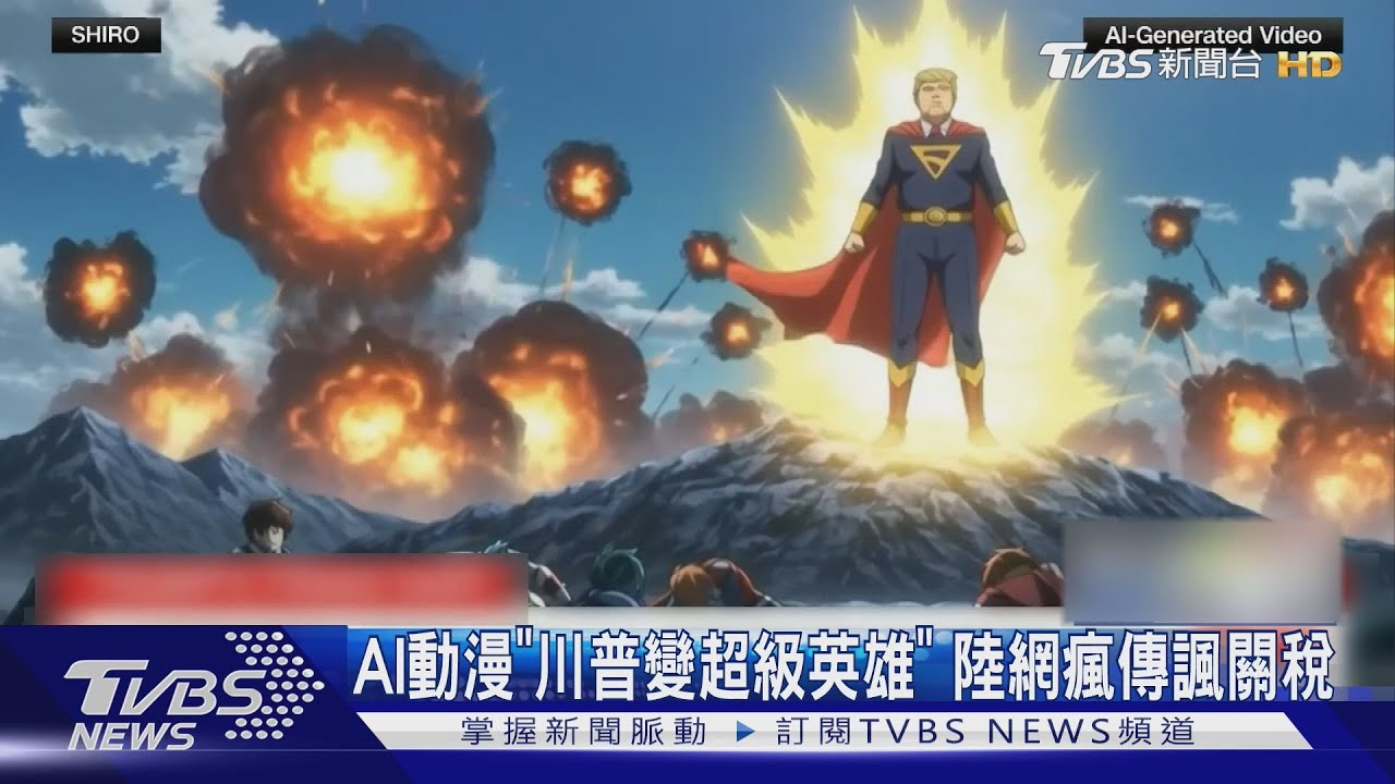 AI動漫「川普變超級英雄」　陸網瘋傳諷關稅