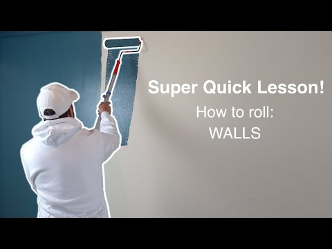 Super Quick Lesson: How to roll a wall with paint