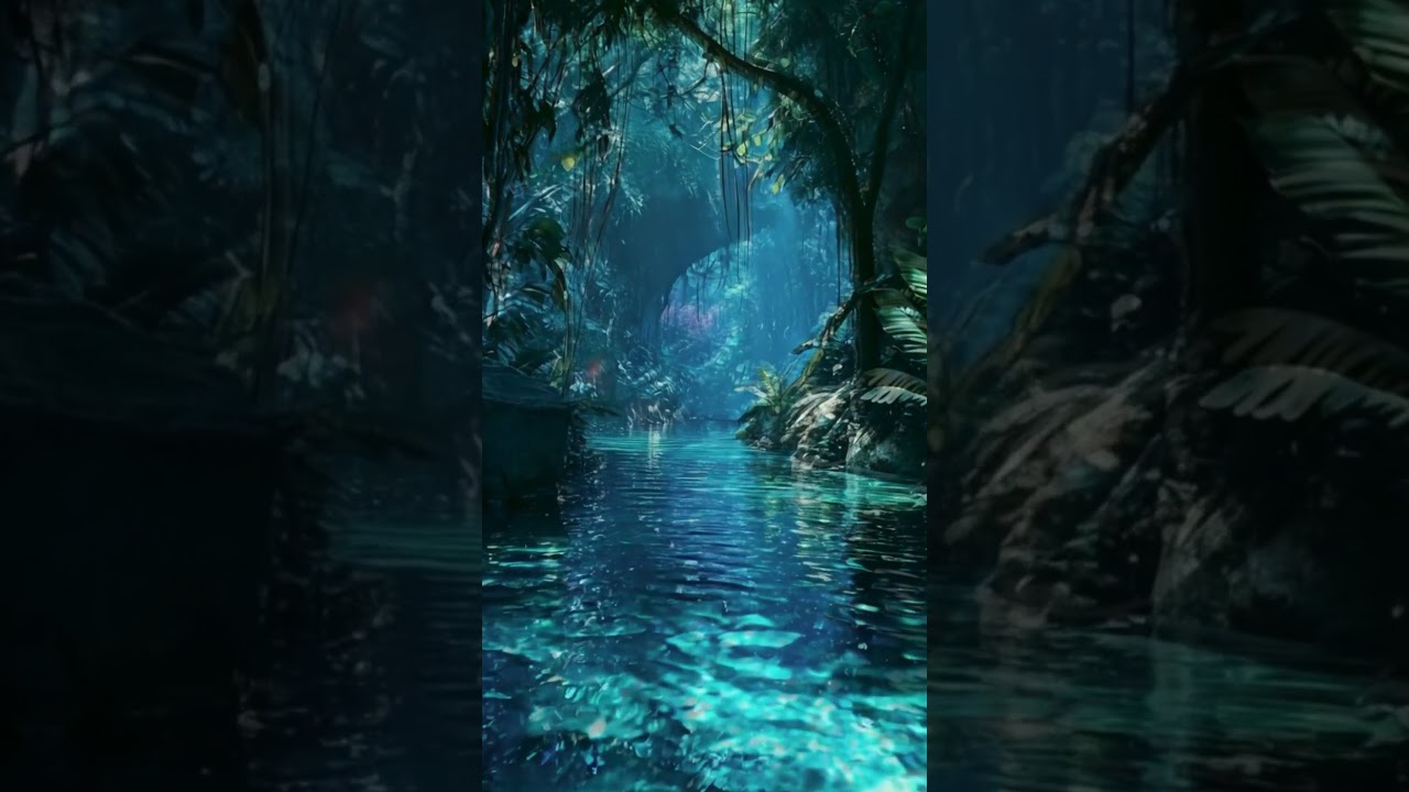 water | dark forest | live wallpaper | relaxing sound to sleep | please subscribe  #scenery