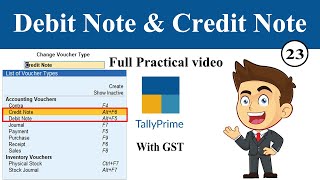 Debit Note and Credit Note in Tally Prime | Sales Return & Purchase Return Entry in Tally Prime