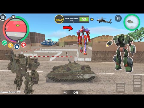 Rope Hero: Vice Town (Transformer Tanks Fight Russian Army) Robot Tank Jumping - Android Gameplay HD