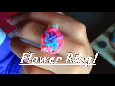 How to make a Rainbow Loom Flower Ring (EASY)