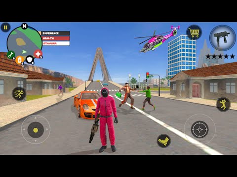 Squid Worker Rope Hero Vegas Strange Gangster (Squid Death Game on Road) - Android Gameplay HD