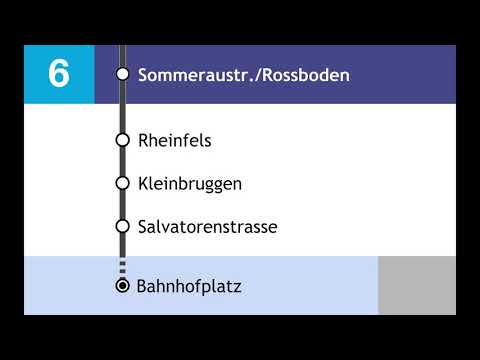 Stadtbus Chur Ansagen - 6 Bahnhofplatz – City West – Kleinbruggen – Bahnhofplatz