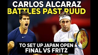 Carlos Alcaraz Battles Past Ruud to Set Up Japan Open Final vs Fritz