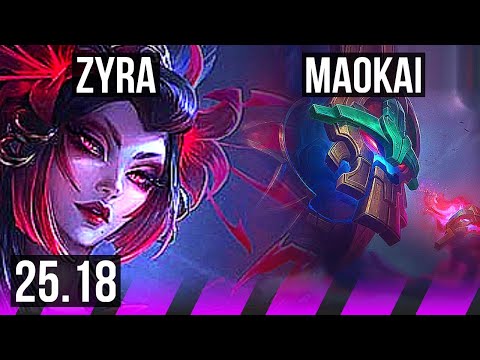 ZYRA & Kai'Sa vs MAOKAI & Lucian (SUP) | KR Master | 25.18
